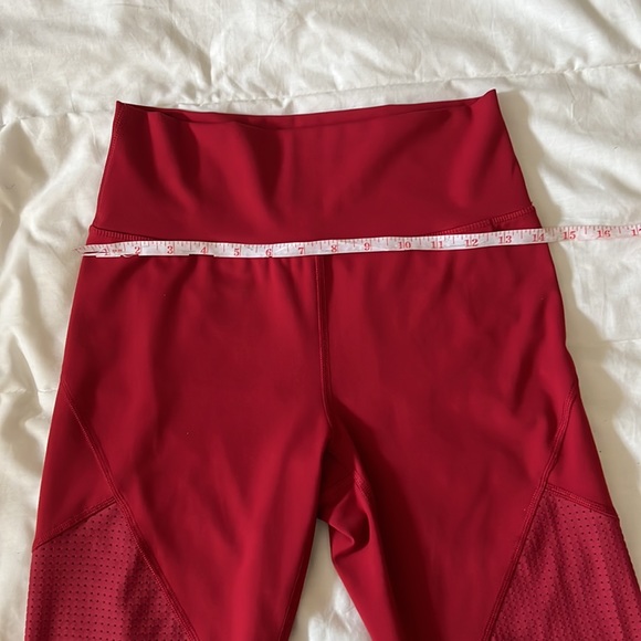 Adidas Red Believe This High Rise 7/8 Length 3-Stripes Tights - Picture 7 of 13